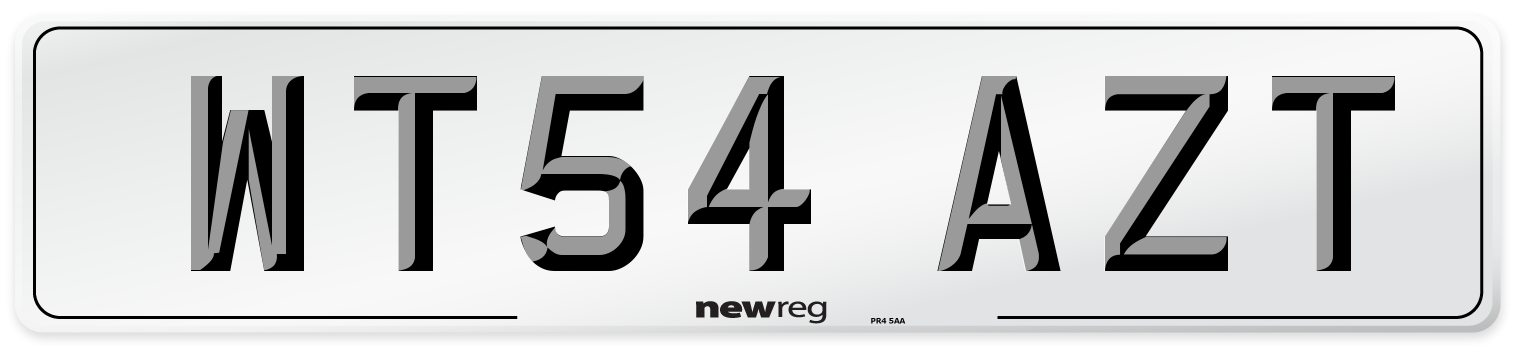 WT54 AZT Number Plate from New Reg